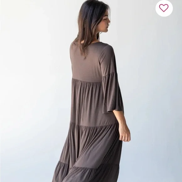 NATURAL LIFE Brown Maxi Dress - Picture 2 of 3